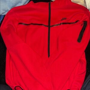 Nike Red Half-Zip Pullover with Black Trim